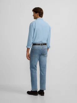 Silbon Smart Casual·Pantalones Y Vaqueros-Pantalon sport denim azul medio Azul medio