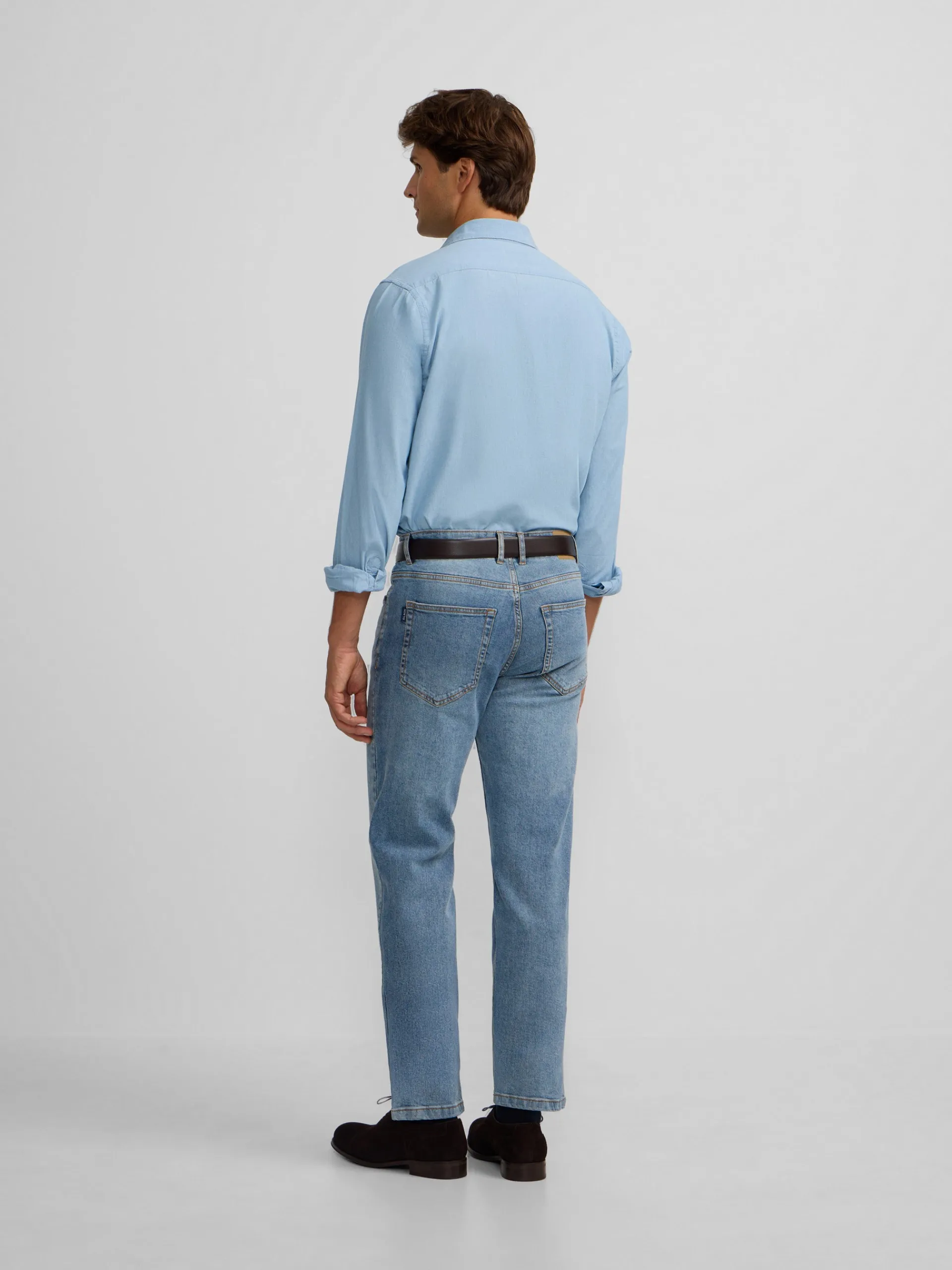 Silbon Smart Casual·Pantalones Y Vaqueros-Pantalon sport denim azul medio Azul medio