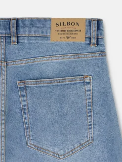 Silbon Smart Casual·Pantalones Y Vaqueros-Pantalon sport denim azul medio Azul medio