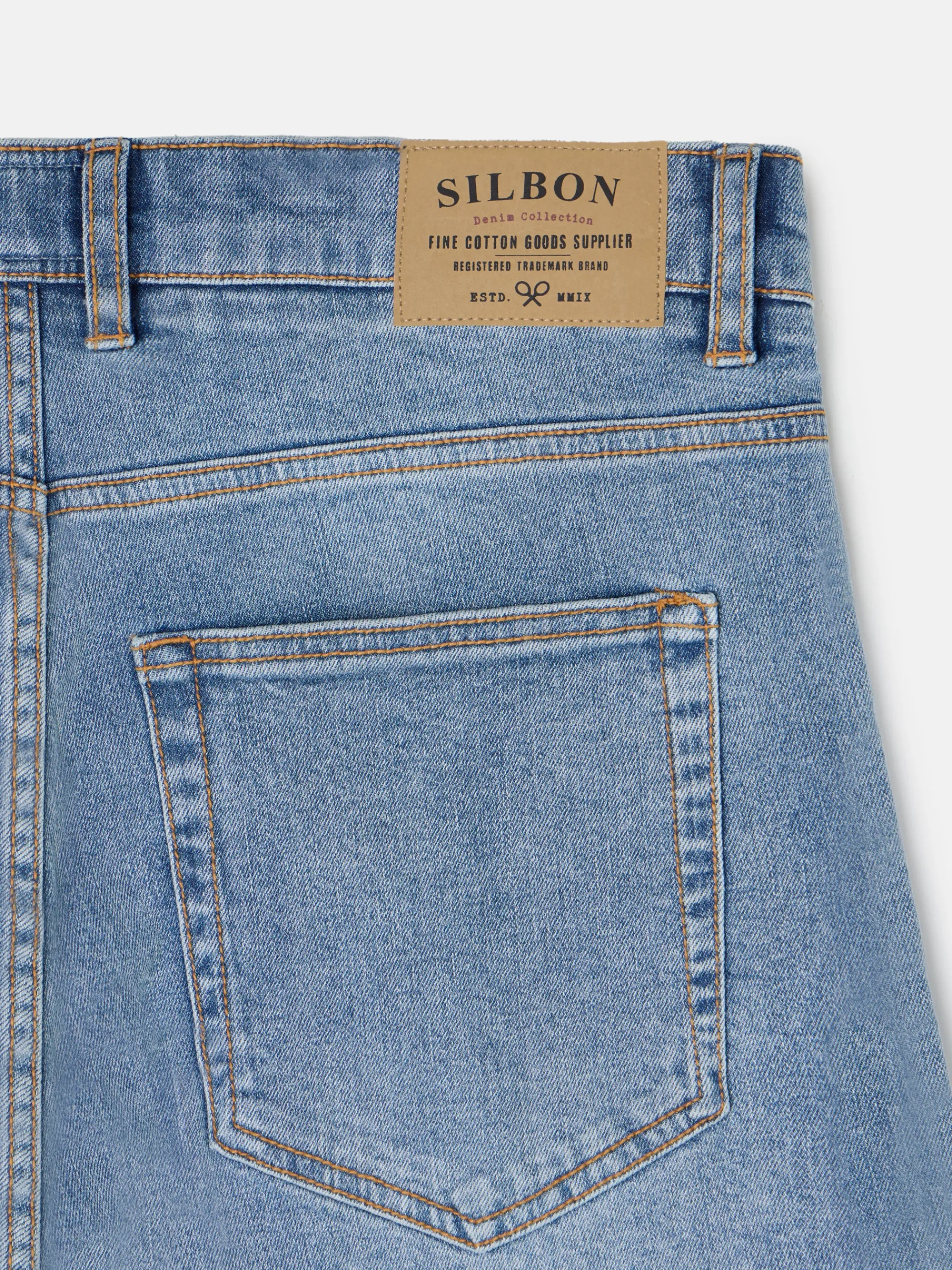 Silbon Smart Casual·Pantalones Y Vaqueros-Pantalon sport denim azul medio Azul medio