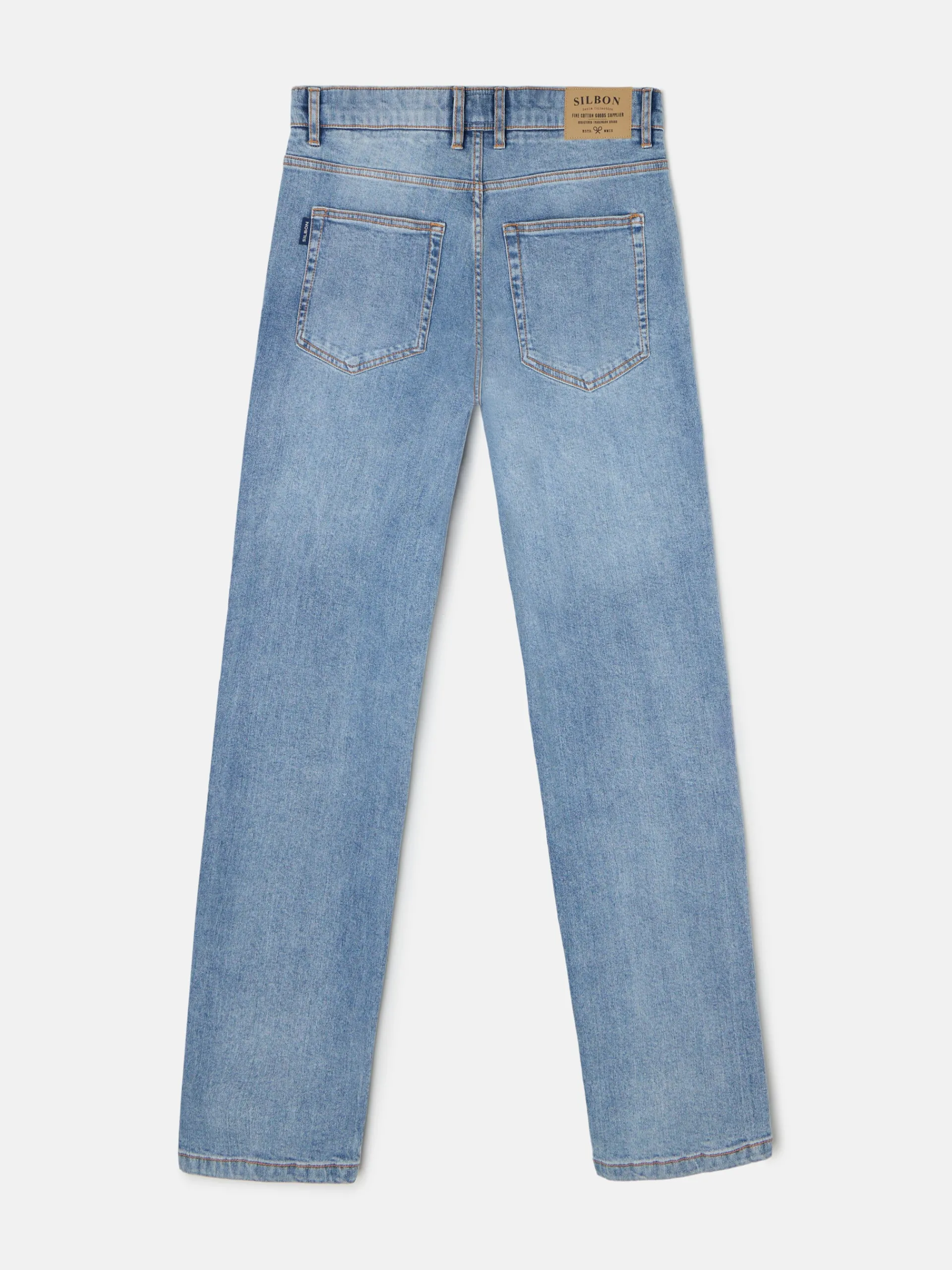 Silbon Smart Casual·Pantalones Y Vaqueros-Pantalon sport denim azul medio Azul medio
