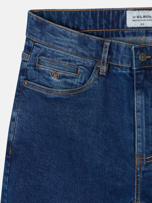 Silbon Smart Casual·Pantalones Y Vaqueros-Pantalon sport denim azul oscuro Azul oscuro