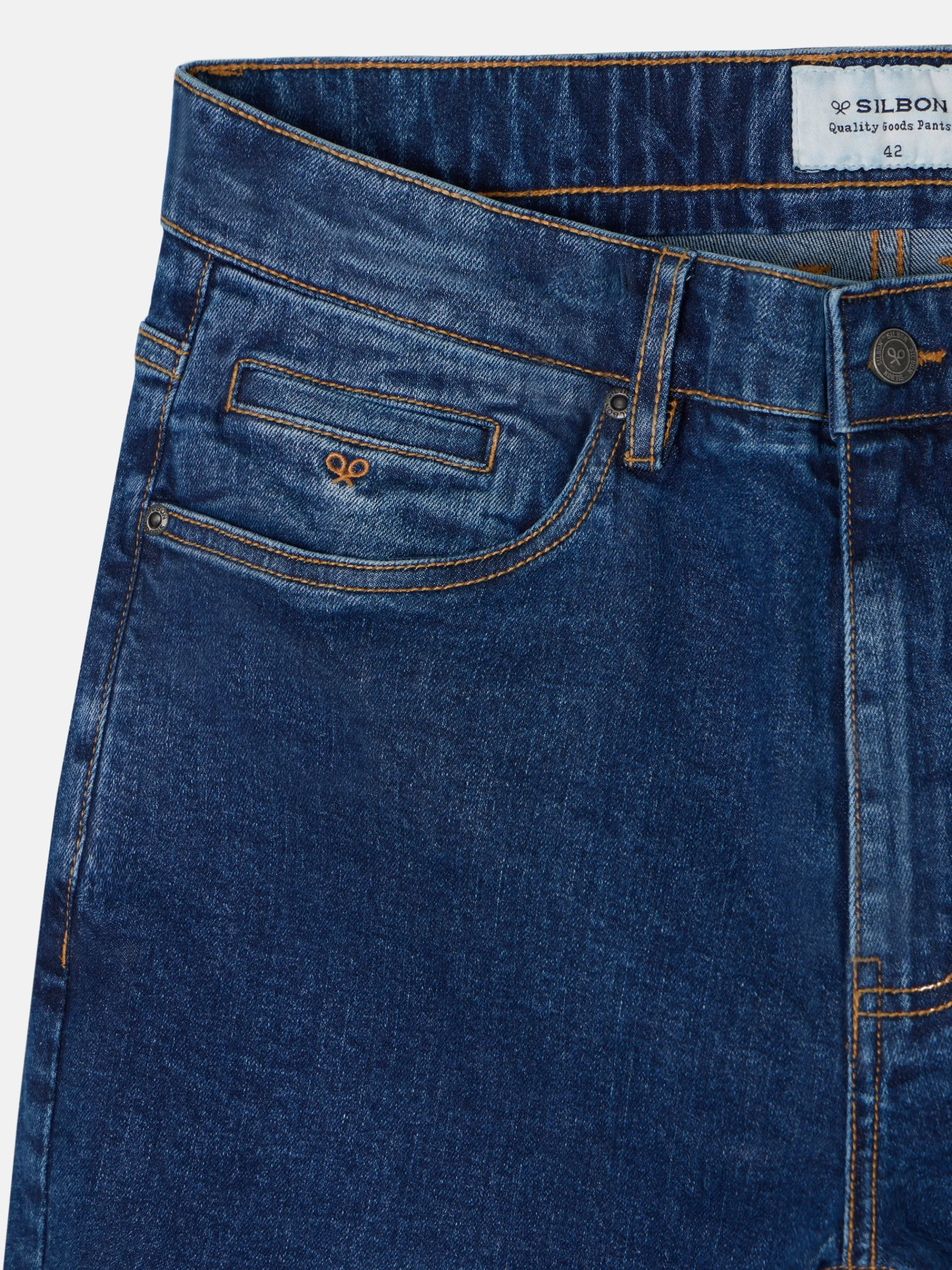 Silbon Smart Casual·Pantalones Y Vaqueros-Pantalon sport denim azul oscuro Azul oscuro