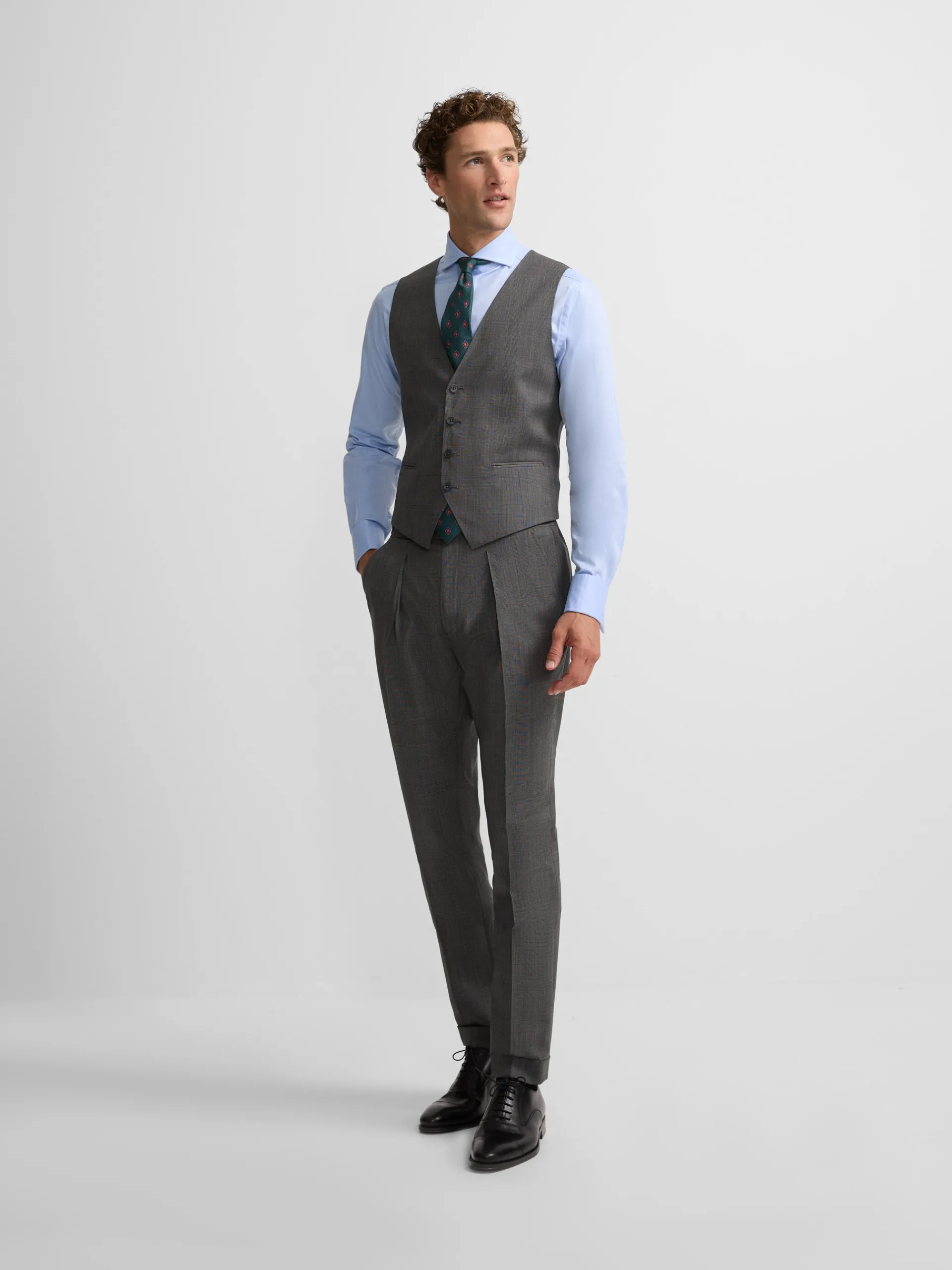 Silbon Formal Y Etiqueta·Trajes-Pantalon traje clasico principe de gales Gris