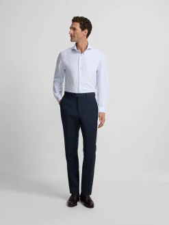 Silbon Formal Y Etiqueta·Pantalones De Vestir-Pantalon vestir classic azul medio Azul medio
