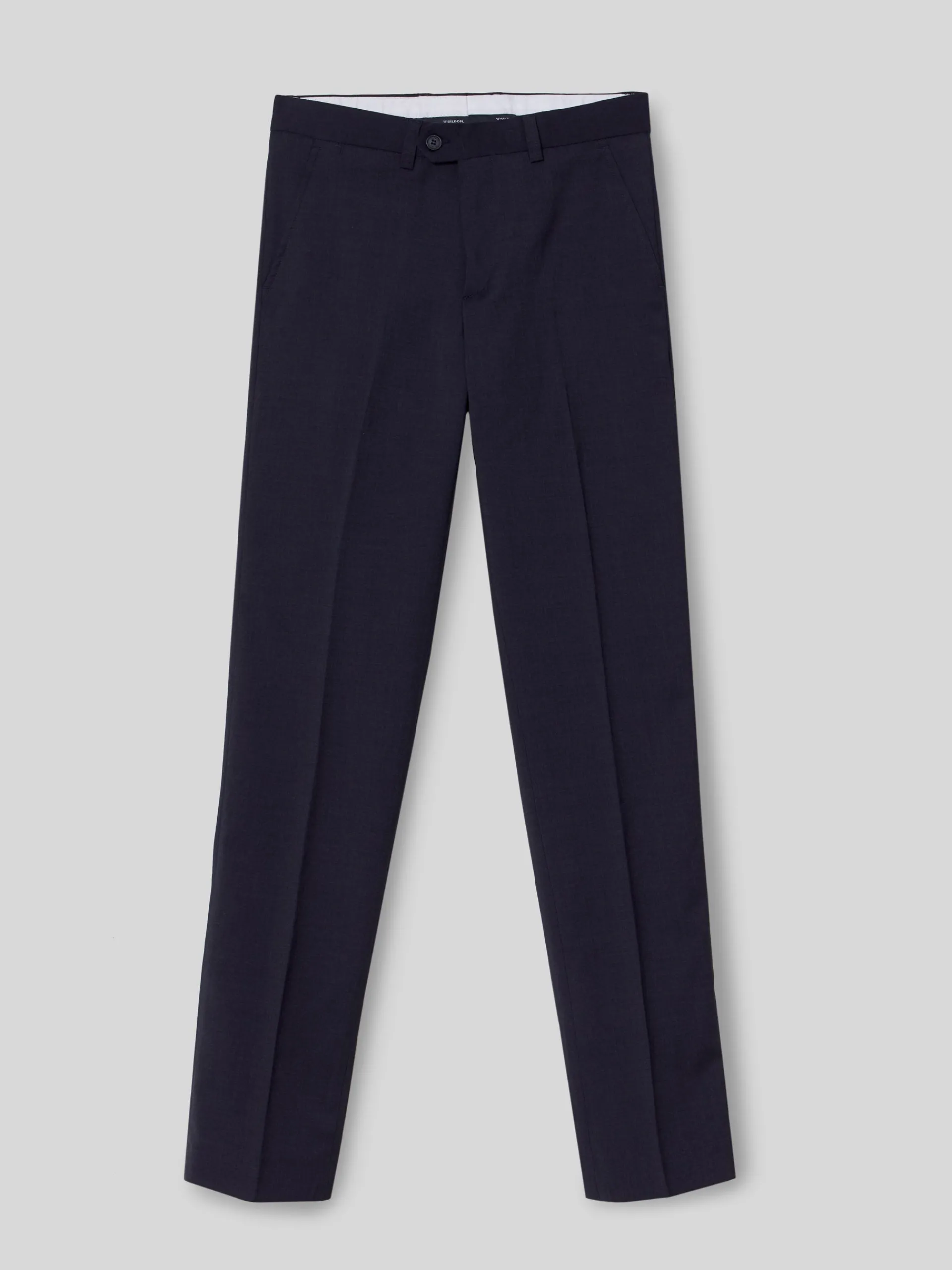 Silbon Formal Y Etiqueta·Pantalones De Vestir-Pantalon vestir classic azul medio Azul medio
