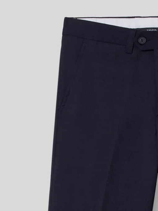 Silbon Formal Y Etiqueta·Pantalones De Vestir-Pantalon vestir classic azul medio Azul medio