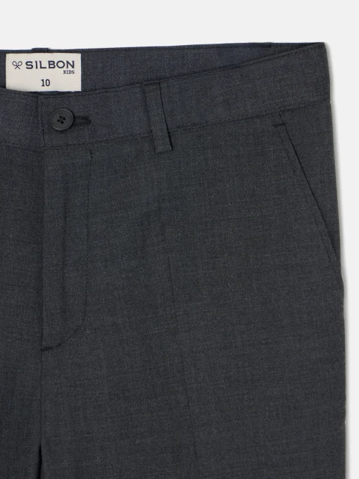 Silbon Pantalones-Pantalon vestir kids clasico Gris
