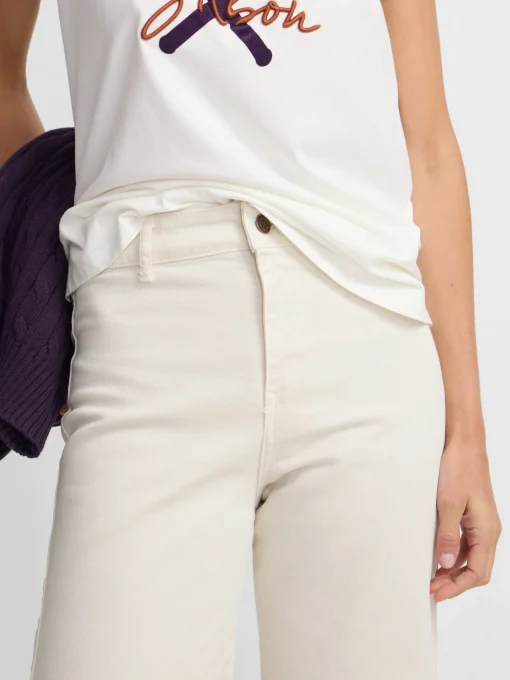 Silbon Pantalones-Pantalon woman culotte bolsillos Crudo