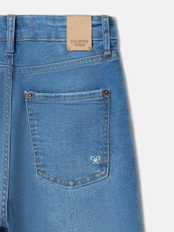 Silbon Pantalones-Pantalon woman slim fit denim medio Azul medio