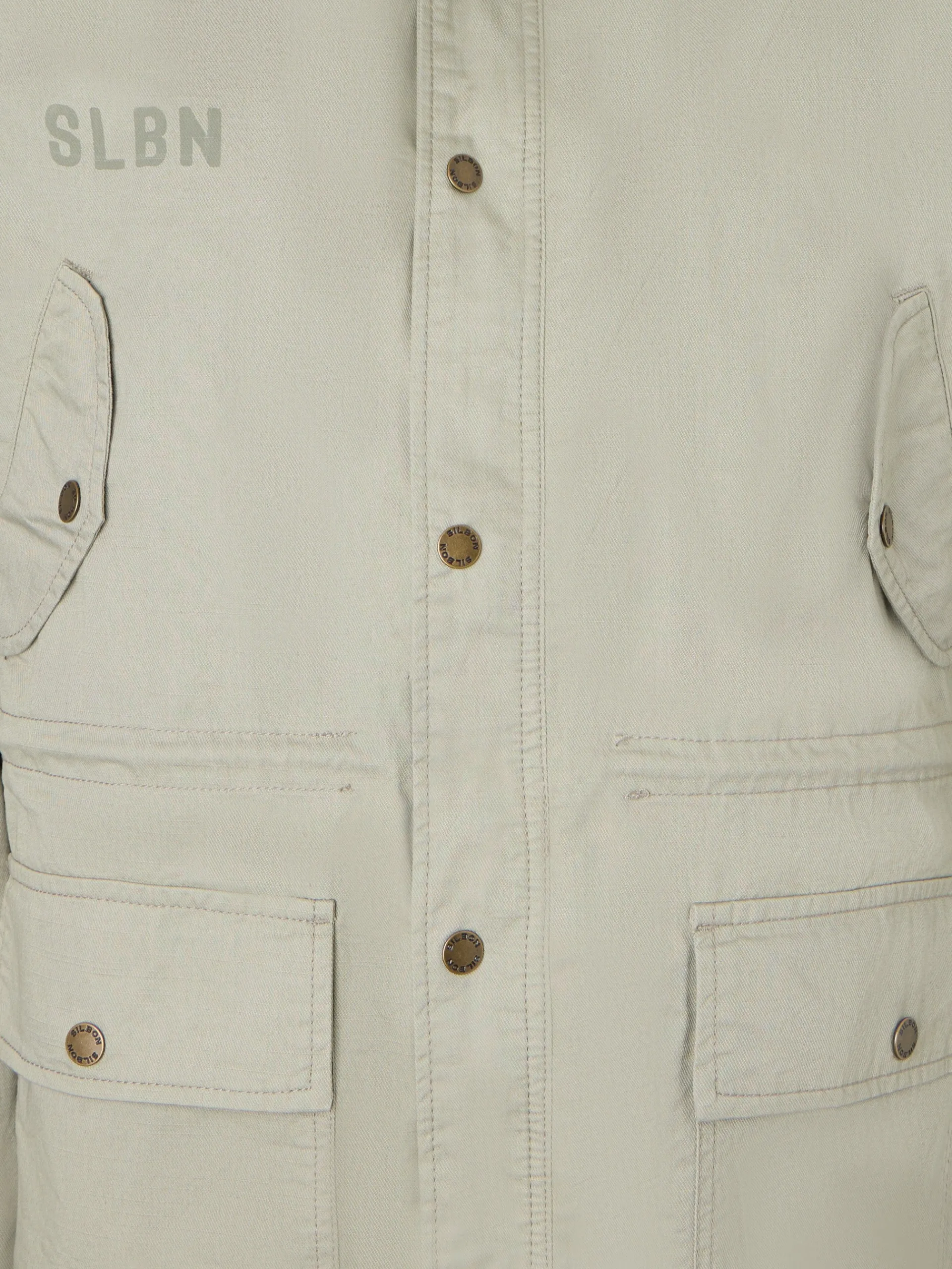 Silbon Smart Casual·Abrigos Y Cazadoras-Parka garment dye Verde