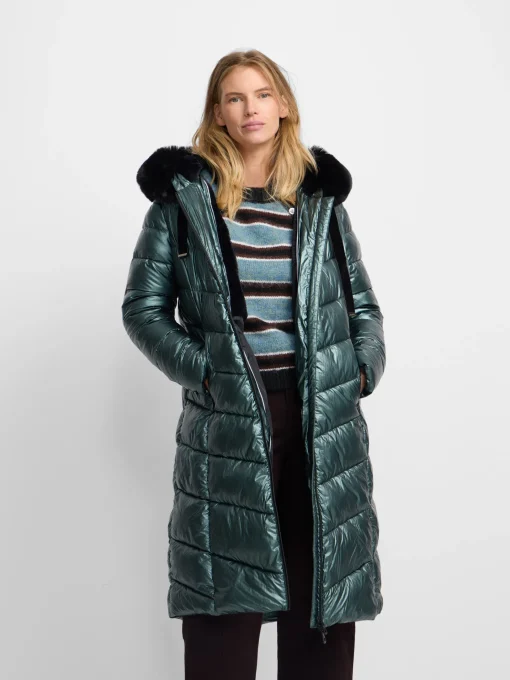 Silbon Abrigos Y Exterior-Parka larga acolchada Verde