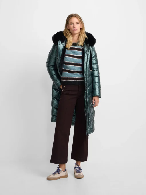 Silbon Abrigos Y Exterior-Parka larga acolchada Verde