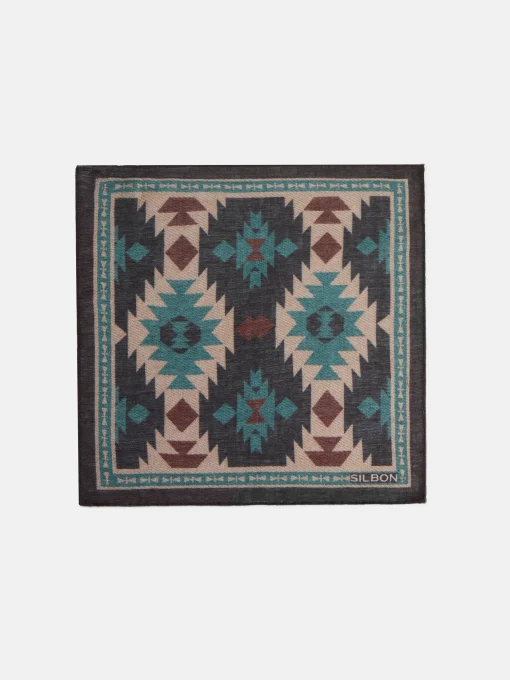 Silbon Accesorios·Corbatas, Pajaritas Y Pañuelos-Pañuelo estampado etnico Marron