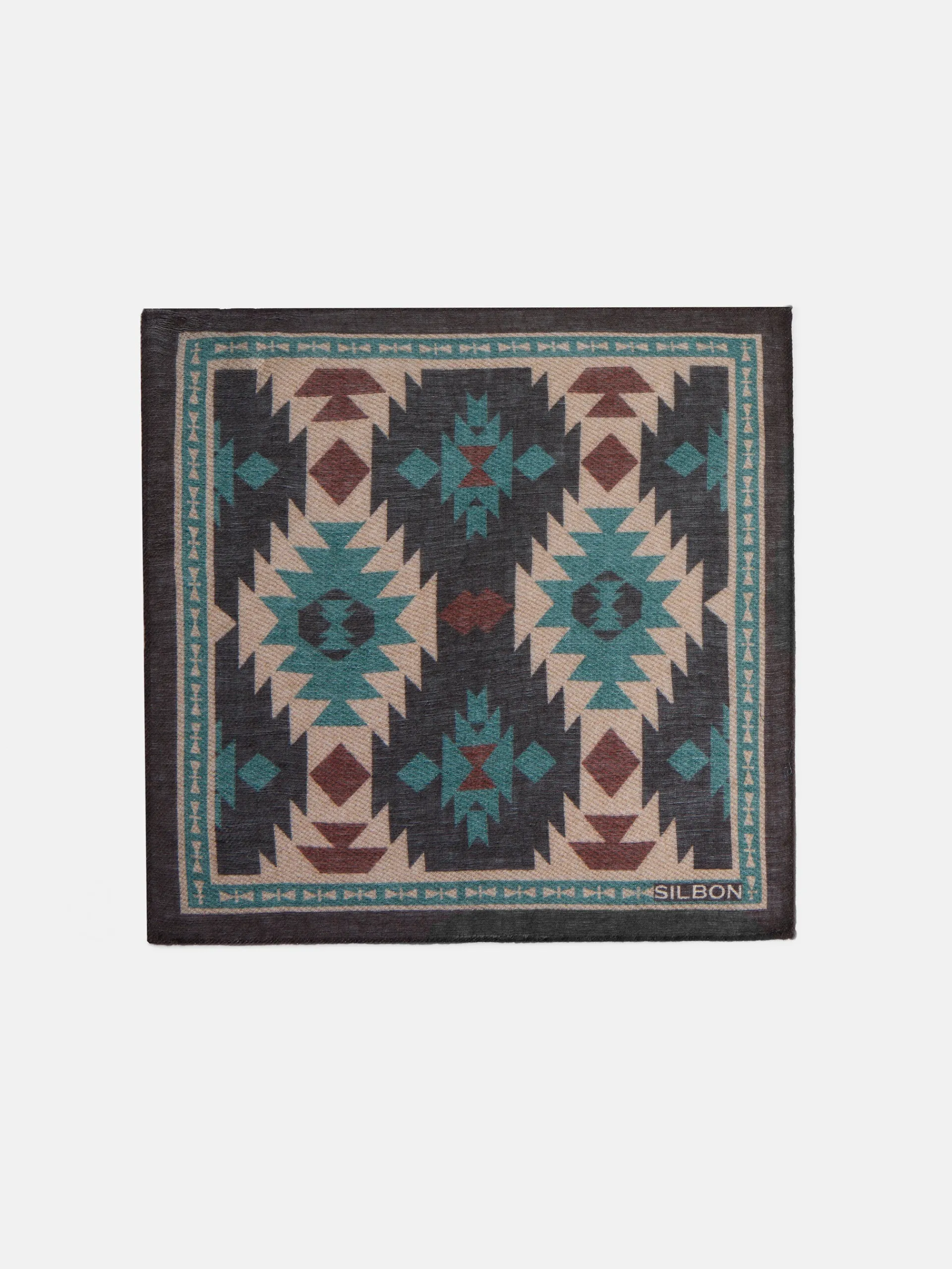 Silbon Accesorios·Corbatas, Pajaritas Y Pañuelos-Pañuelo estampado etnico Marron