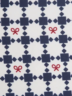 Silbon Accesorios·Corbatas, Pajaritas Y Pañuelos-Pañuelo geometrico raquetas Blanco