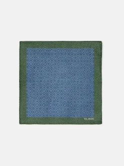 Silbon Accesorios·Corbatas, Pajaritas Y Pañuelos-Pañuelo motivo azulejo azul verde Azul verde