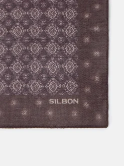 Silbon Accesorios·Corbatas, Pajaritas Y Pañuelos-Pañuelo motivo geometrico Marron