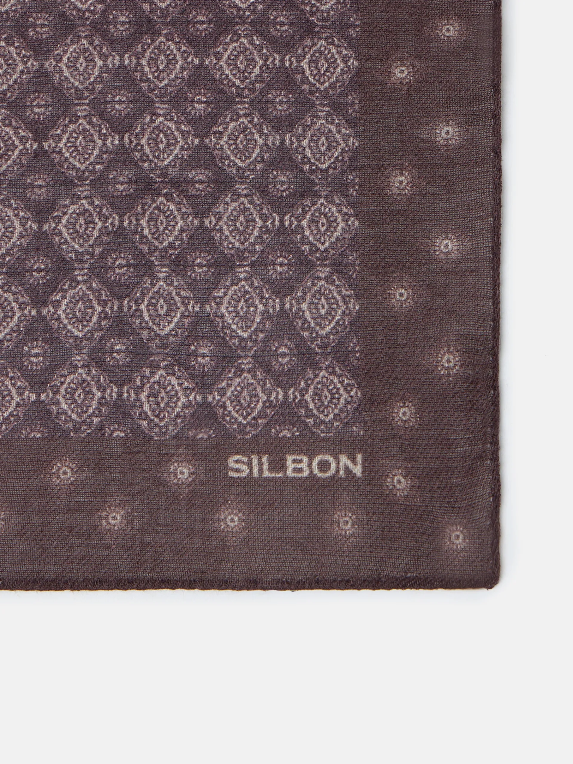 Silbon Accesorios·Corbatas, Pajaritas Y Pañuelos-Pañuelo motivo geometrico Marron