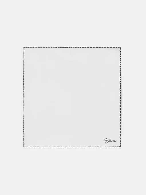 Silbon Accesorios·Corbatas, Pajaritas Y Pañuelos-Pañuelo raqueta perfil pespunte Blanco