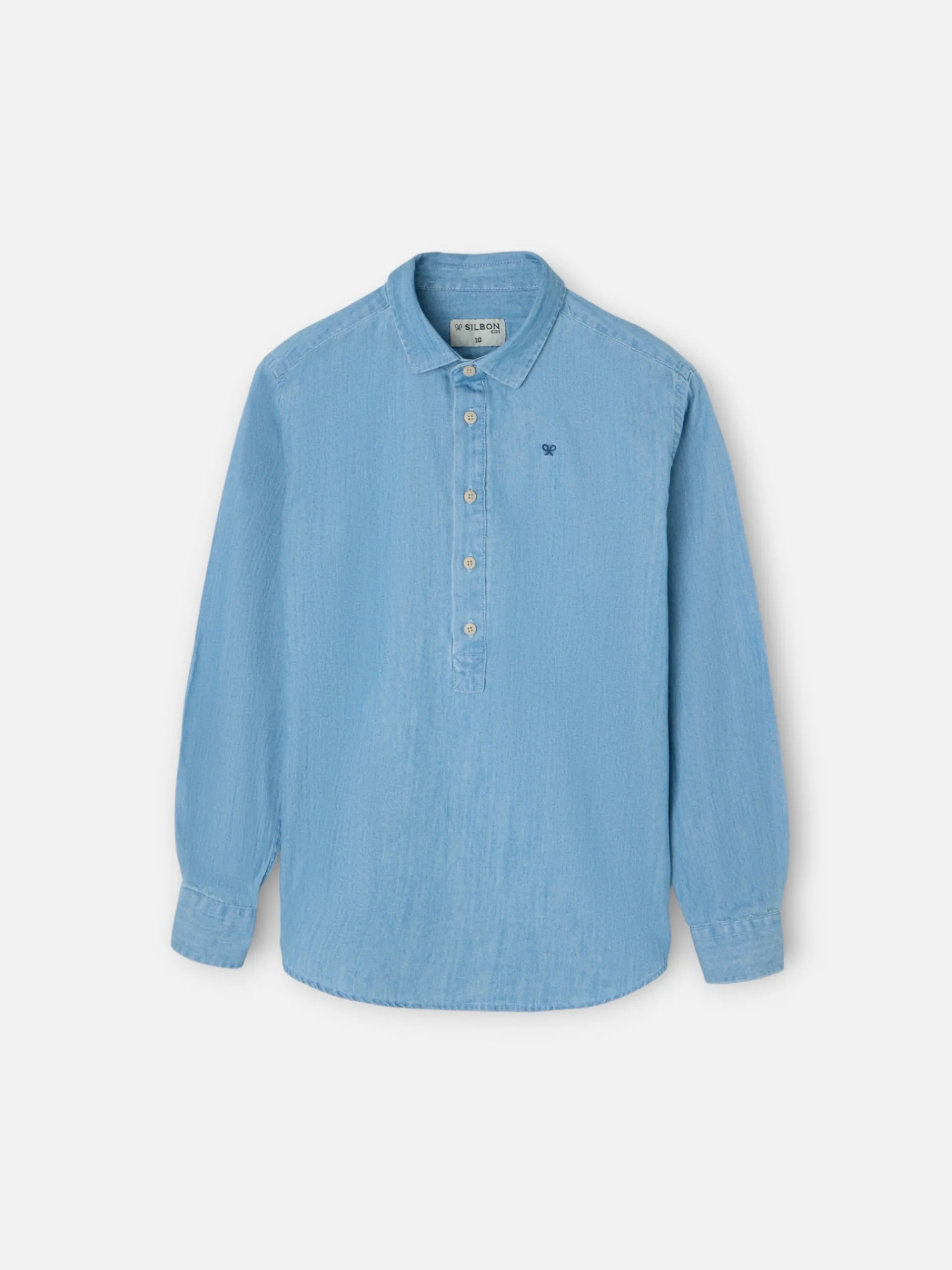 Silbon Camisas Y Poleras-Polera sport kids denim azul claro Azul claro