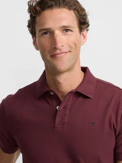 Silbon Smart Casual·Polos-Polo clasico liso Burdeos
