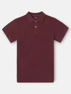 Silbon Smart Casual·Polos-Polo clasico liso Burdeos