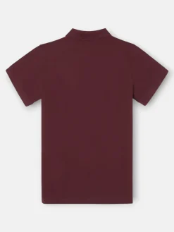 Silbon Smart Casual·Polos-Polo clasico liso Burdeos