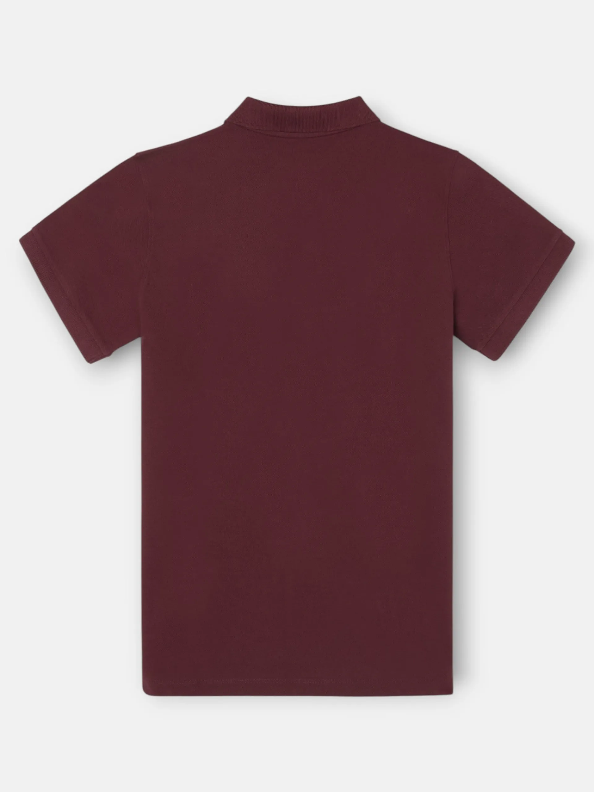 Silbon Smart Casual·Polos-Polo clasico liso Burdeos