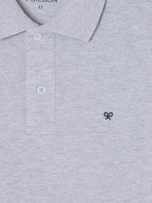 Silbon Smart Casual·Polos-Polo clasico liso gris claro Gris claro