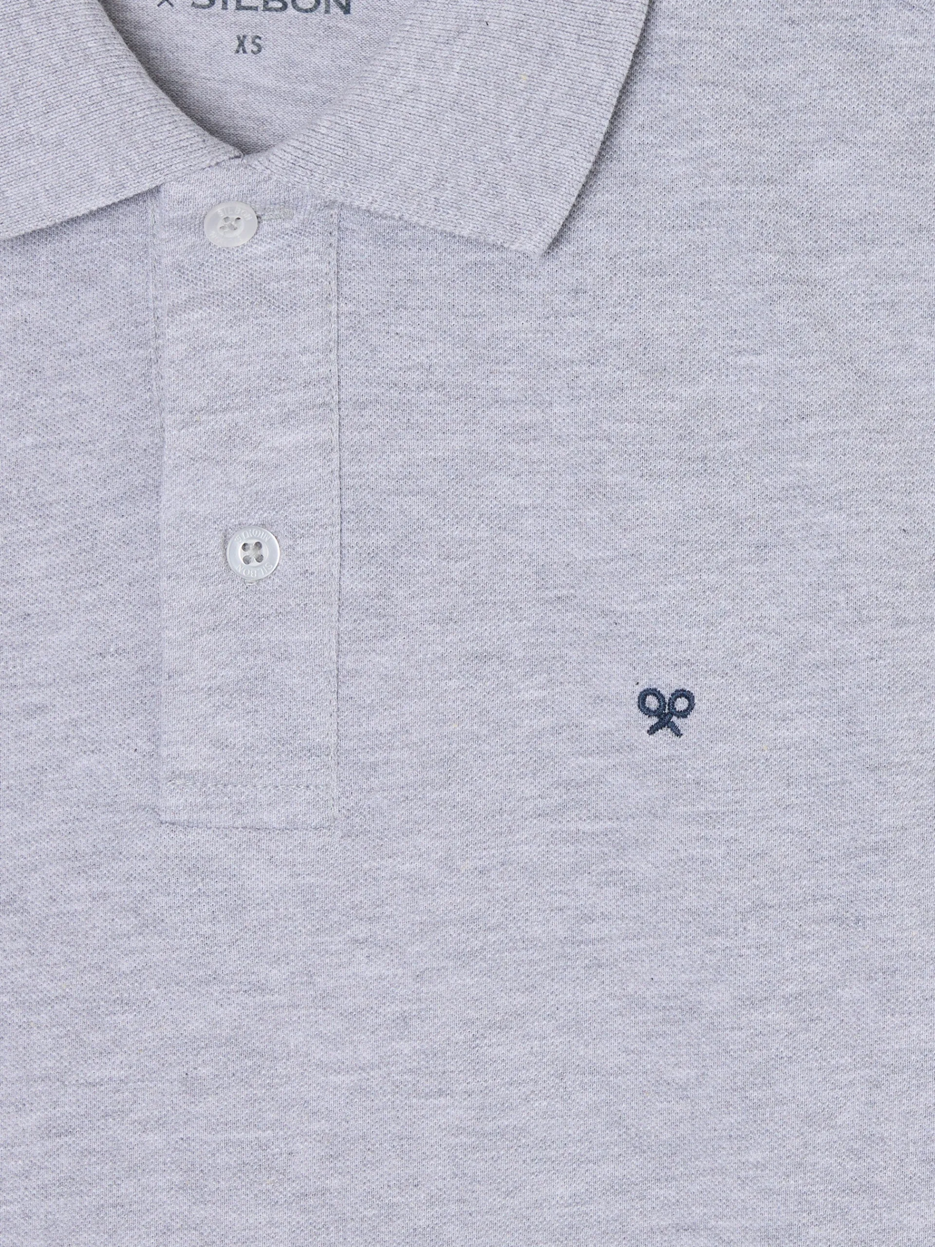 Silbon Smart Casual·Polos-Polo clasico liso gris claro Gris claro