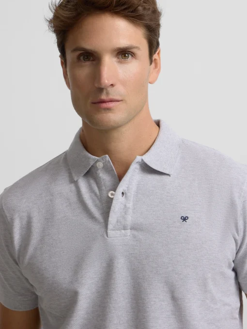 Silbon Smart Casual·Polos-Polo clasico liso gris claro Gris claro