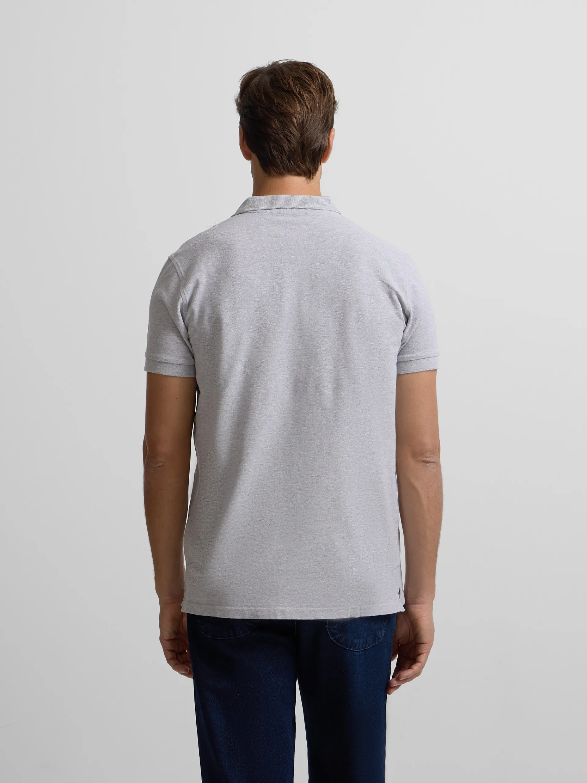 Silbon Smart Casual·Polos-Polo clasico liso gris claro Gris claro