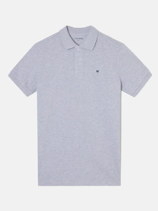 Silbon Smart Casual·Polos-Polo clasico liso gris claro Gris claro