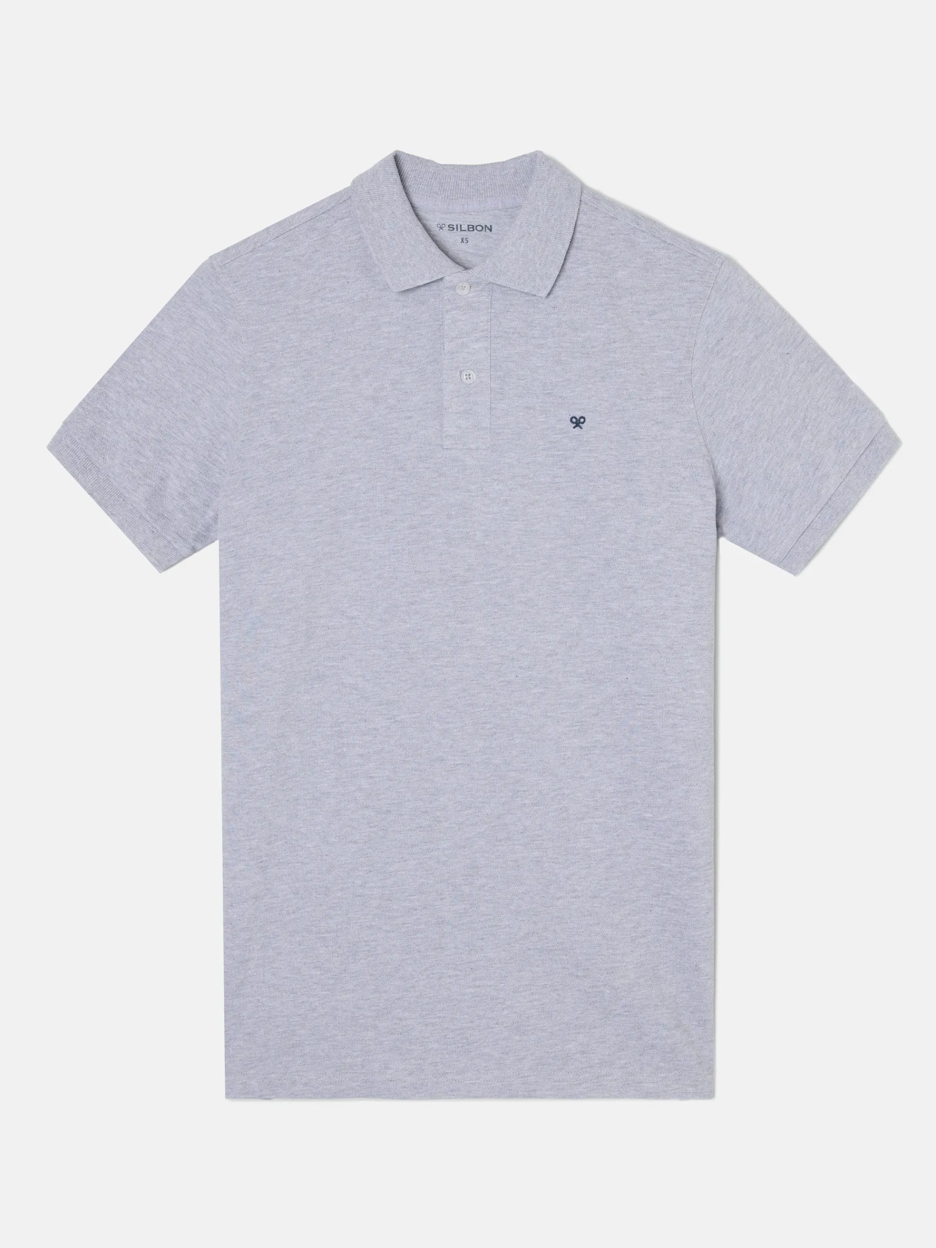 Silbon Smart Casual·Polos-Polo clasico liso gris claro Gris claro