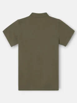 Silbon Smart Casual·Polos-Polo clasico liso verde oscuro Verde&nbsp;oscuro