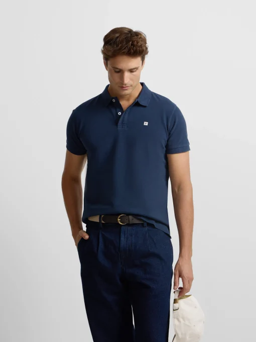 Silbon Smart Casual·Polos-Polo clasico miniparche marino Azul marino