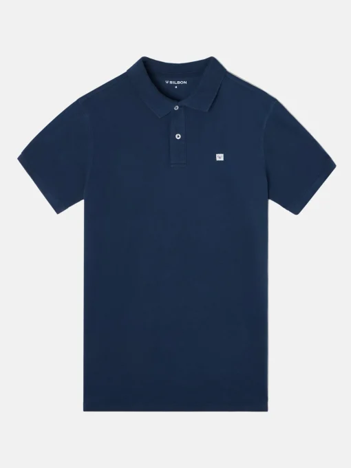Silbon Smart Casual·Polos-Polo clasico miniparche marino Azul marino