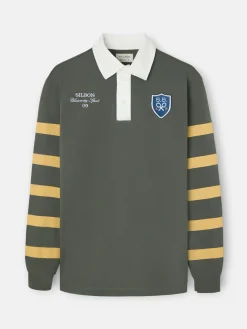 Silbon Smart Casual·Polos-Polo clasico rugby escudo Verde