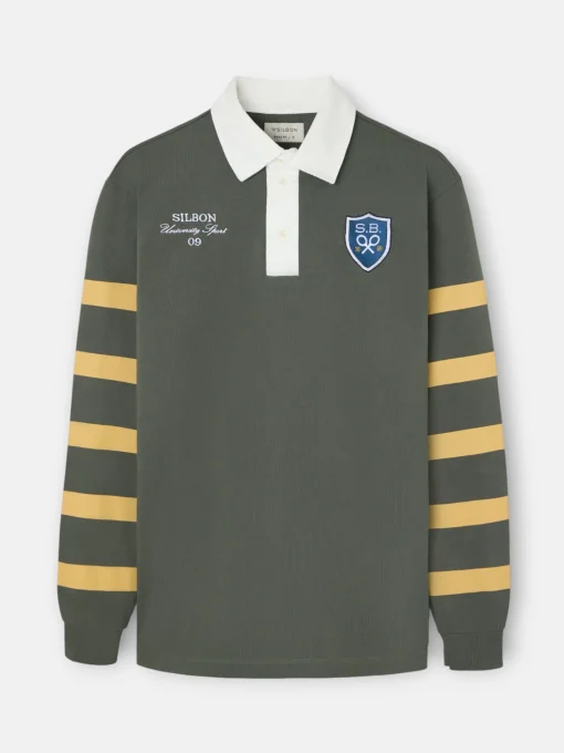 Silbon Smart Casual·Polos-Polo clasico rugby escudo Verde