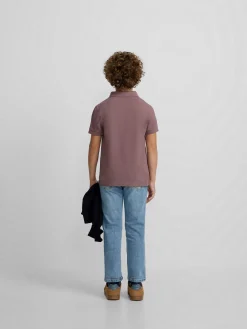 Silbon Polos-Polo kids clasico raqueta Burdeos