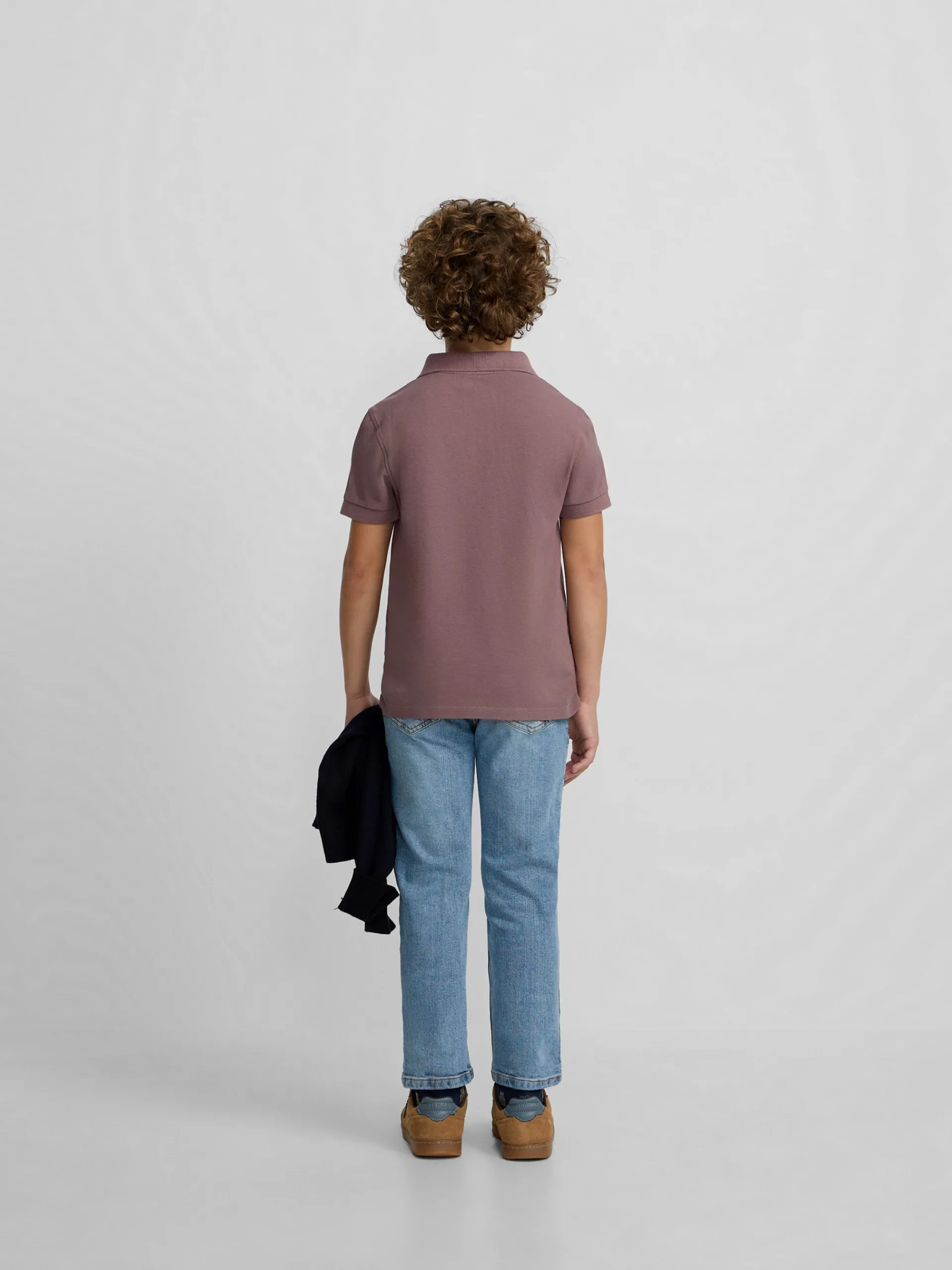 Silbon Polos-Polo kids clasico raqueta Burdeos