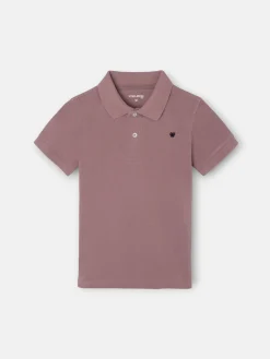 Silbon Polos-Polo kids clasico raqueta Burdeos