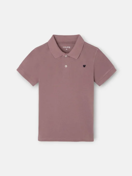 Silbon Polos-Polo kids clasico raqueta Burdeos