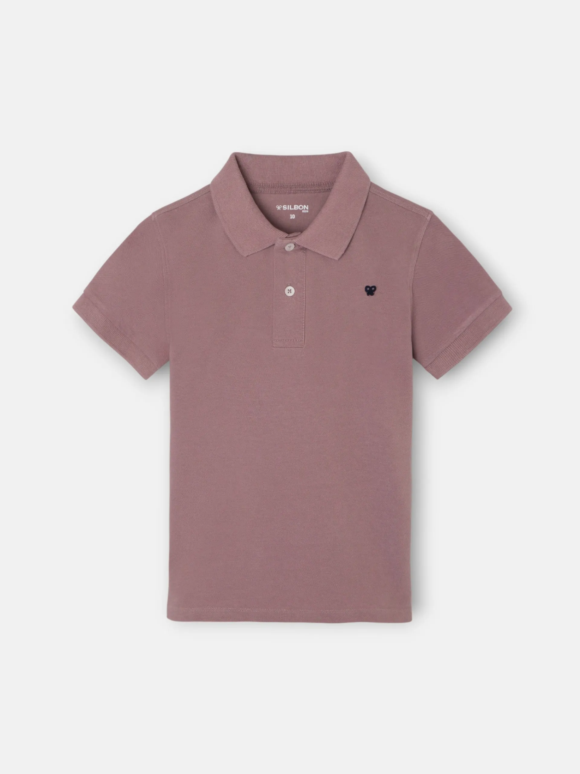 Silbon Polos-Polo kids clasico raqueta Burdeos