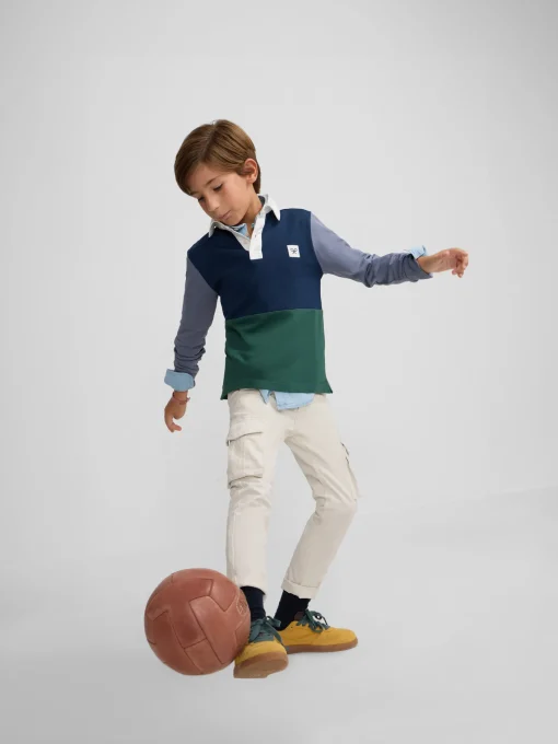 Silbon Polos-Polo kids clasico rugby multicolor azul marino Azul marino