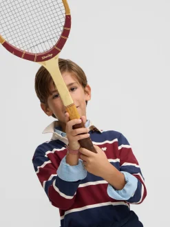 Silbon Polos-Polo kids clasico rugby rayas Burdeos