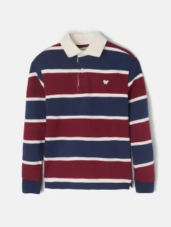 Silbon Polos-Polo kids clasico rugby rayas Burdeos