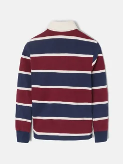 Silbon Polos-Polo kids clasico rugby rayas Burdeos