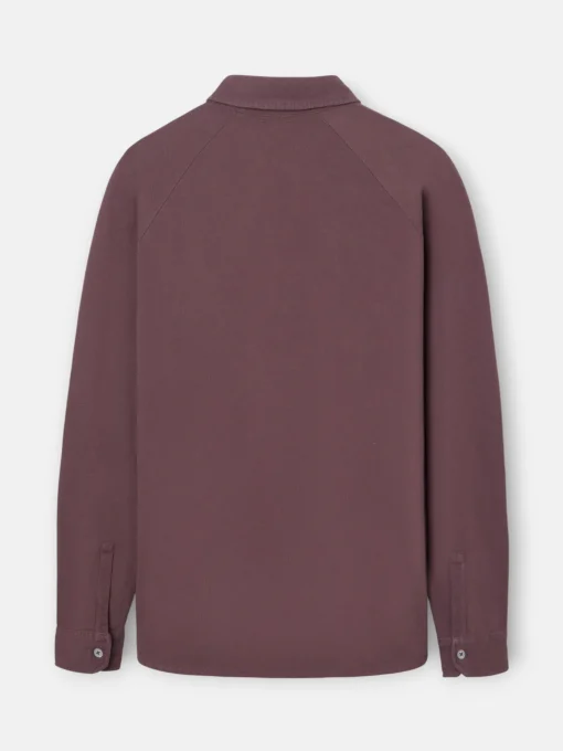 Silbon Smart Casual·Polos-Polo liso manga larga ranglan Burdeos